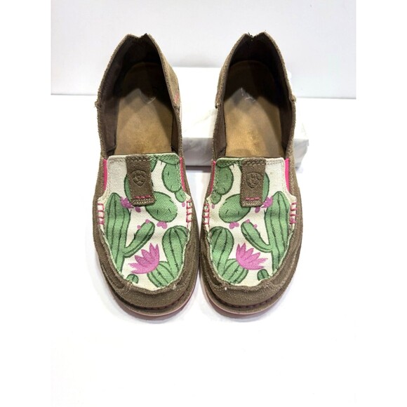 Ariat Women’s Size US 8B Cowgirl Rugged West Cactus Print Cruiser Shoes Suede - Picture 4 of 13